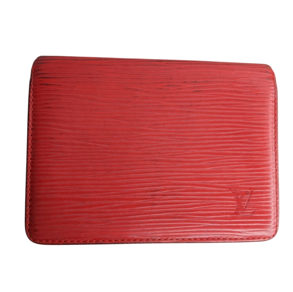 Louis Vuitton Red Epi ID Card Holder